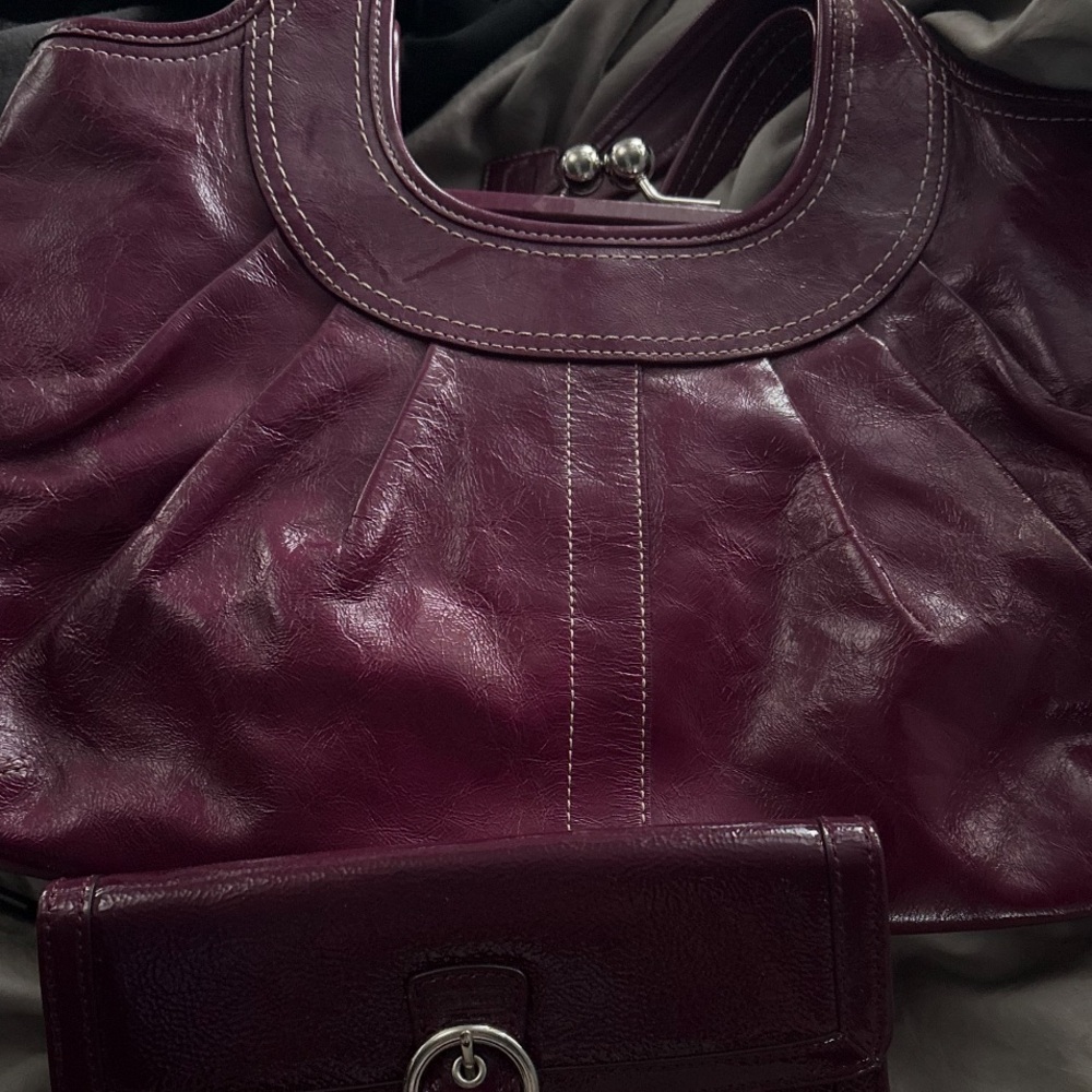 Coach bag vintage ergo Purple bag - Picture 10 of 14